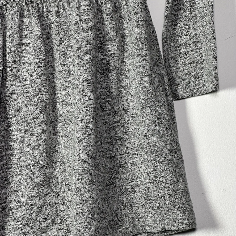 Old Navy Toddler Charcoal Grey‎ Heathered Cowl Neck Knit Skater Dress Size 3T
